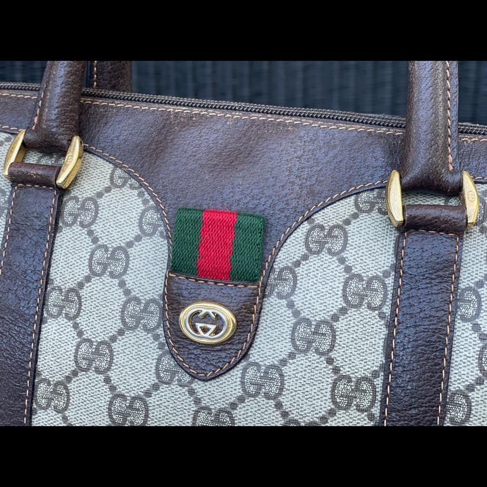 Authentic Gucci Vintage Boston Bag Sherry Line - Picture 4 of 13